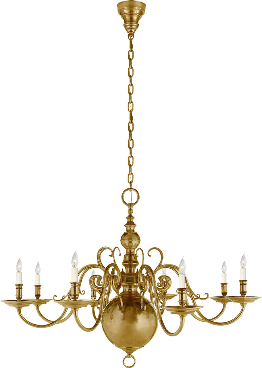 Lillianne Single Tier Chandelier | Natural Brass