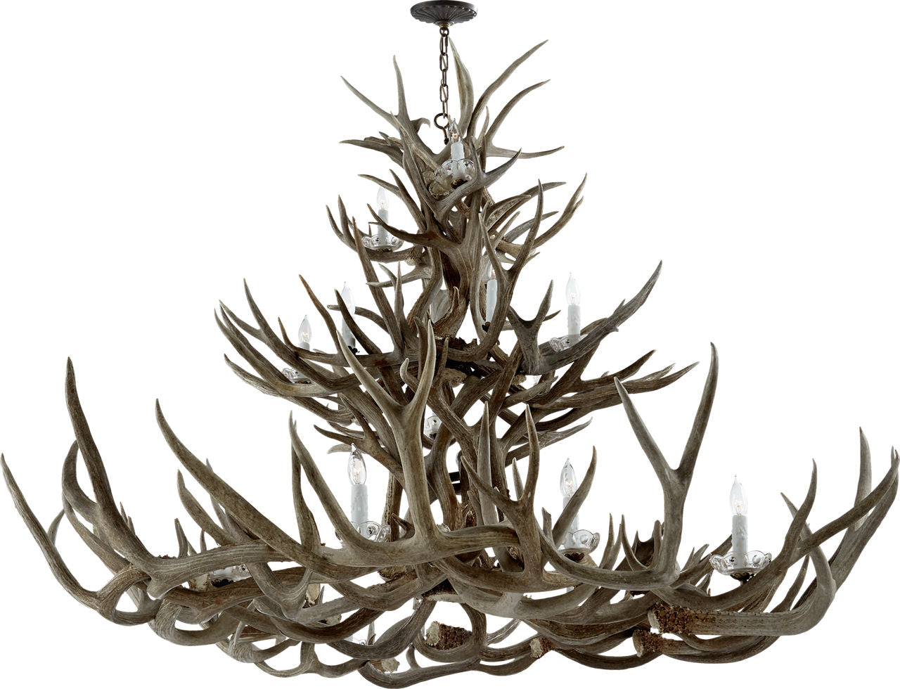 Straton Triple Tier Chandelier | Natural Bone
