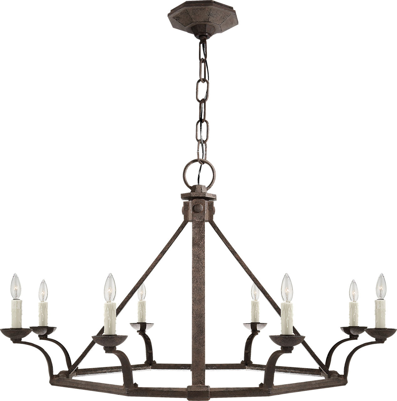 Robertson Single Tier Chandelier | Natural Rust