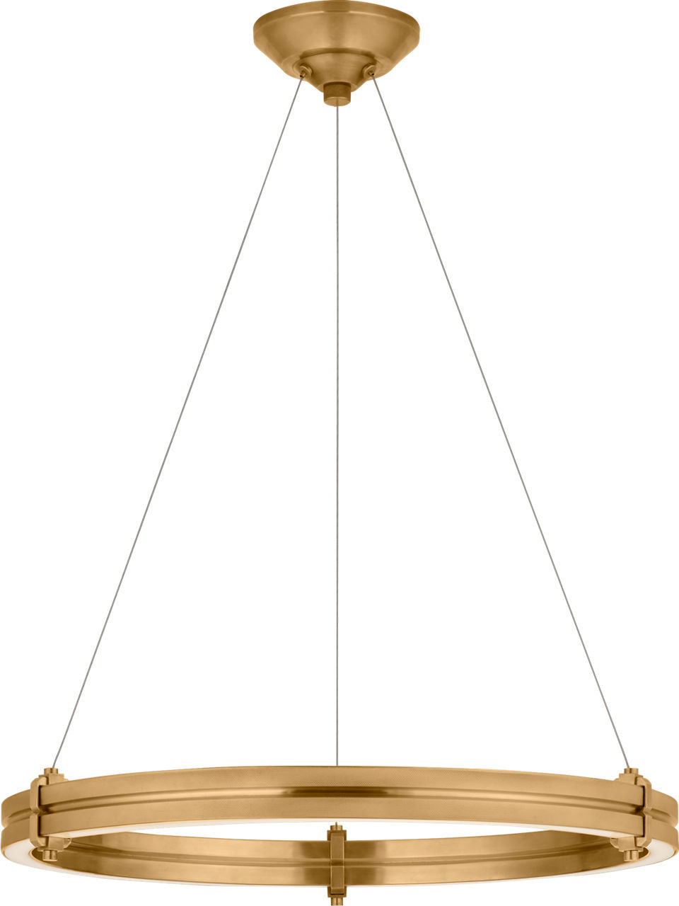 Paxton 24" Ring Chandelier | Natural Brass