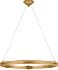 Paxton 32" Ring Chandelier | Natural Brass