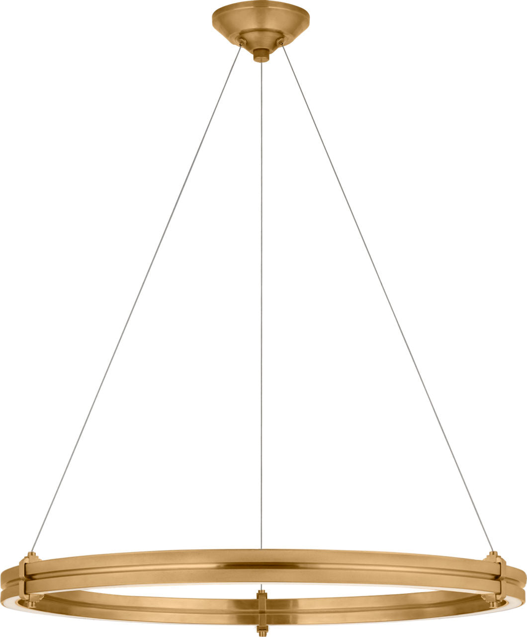 Paxton 32" Ring Chandelier | Natural Brass