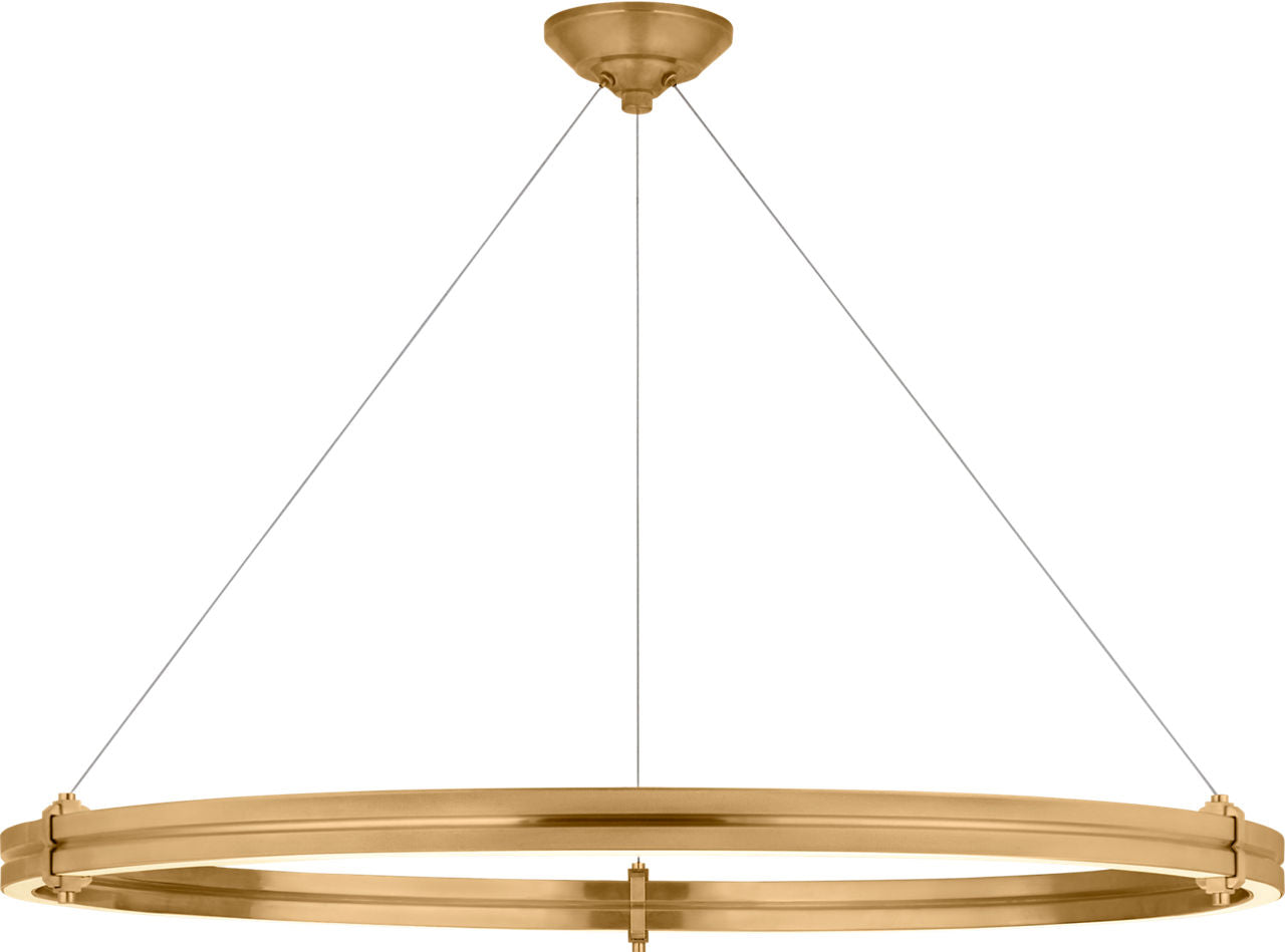 Paxton 40" Ring Chandelier | Natural Brass