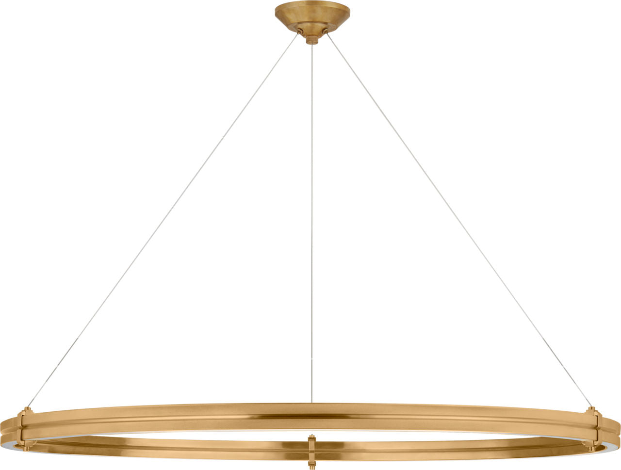 Paxton 48" Ring Chandelier | Natural Brass