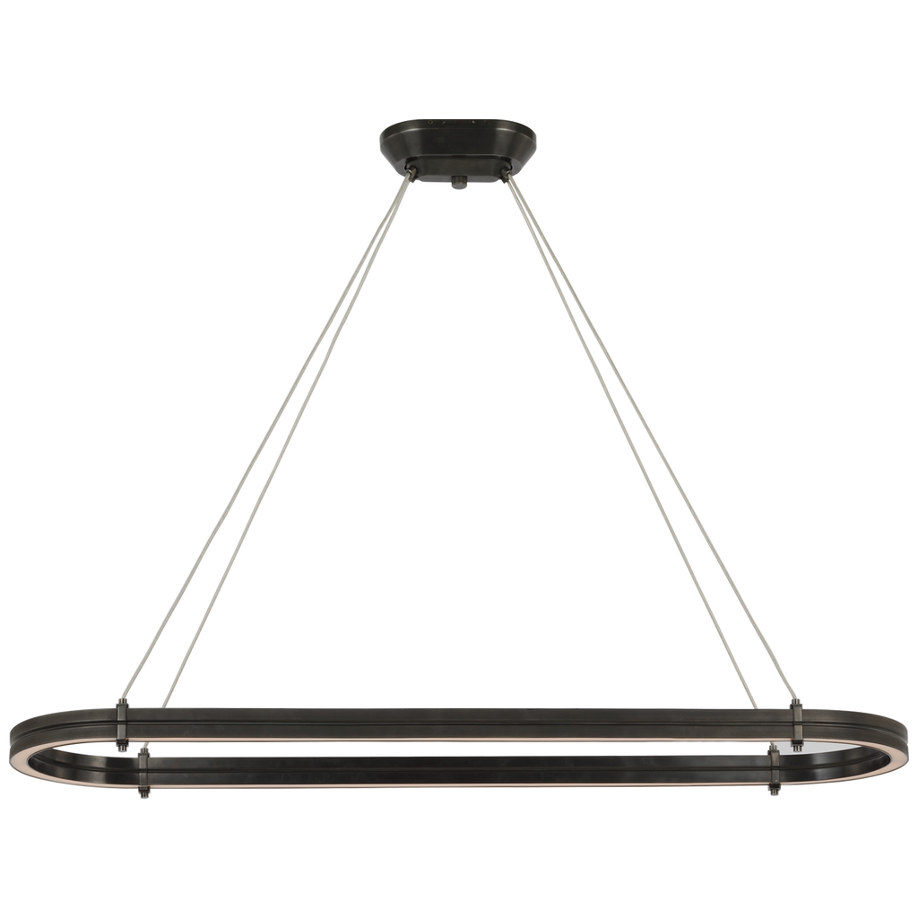 Paxton 54" Oval Linear Chandelier | Bronze