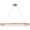 Paxton 54" Oval Linear Chandelier | Natural Brass