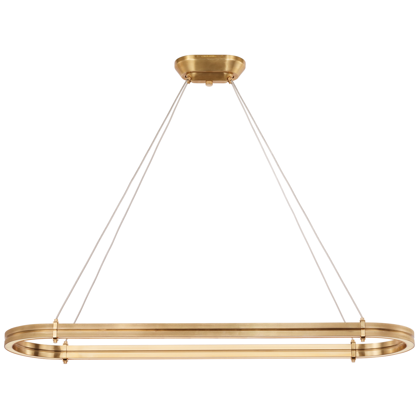 Paxton 54" Oval Linear Chandelier | Natural Brass