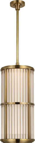 Perren 10" Pendant | Natural Brass and Glass Rods