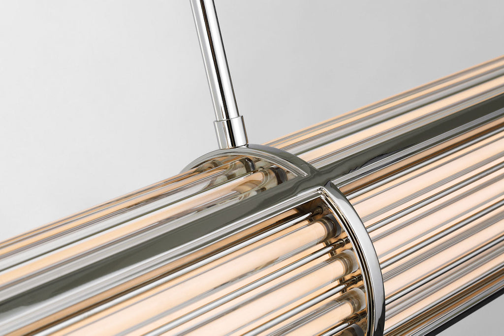 Perren Large Linear Chandelier | Polished Nickel