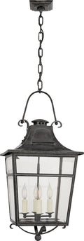 Carrington Small Lantern | French Rust | Clear Glass