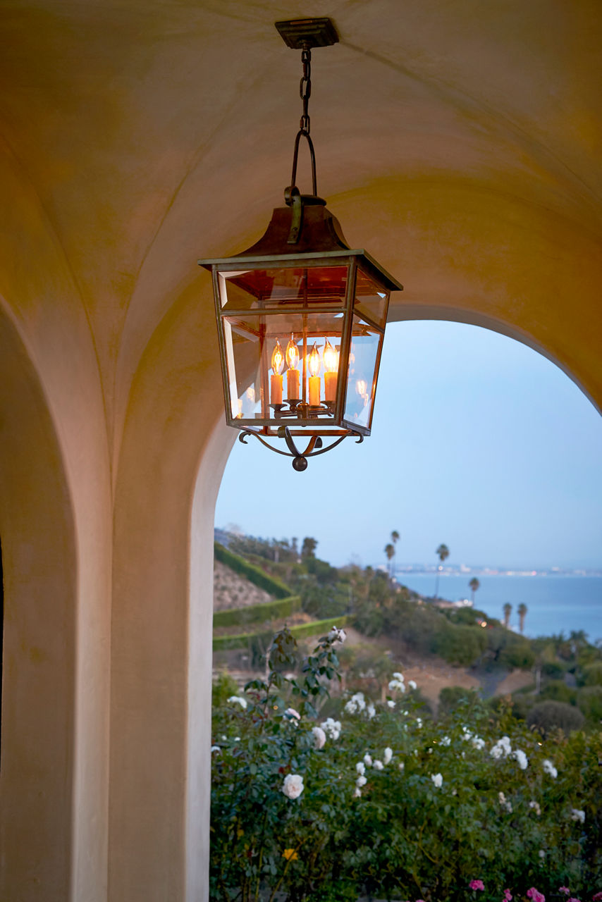 Carrington Small Lantern | Weathered Verdigris | Clear Glass