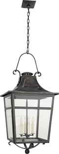 Carrington Large Lantern | French Rust | Clear Glass