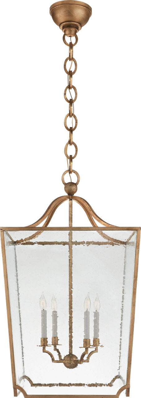 Beatrice Large Lantern | Gilded Iron | Restoration Glass