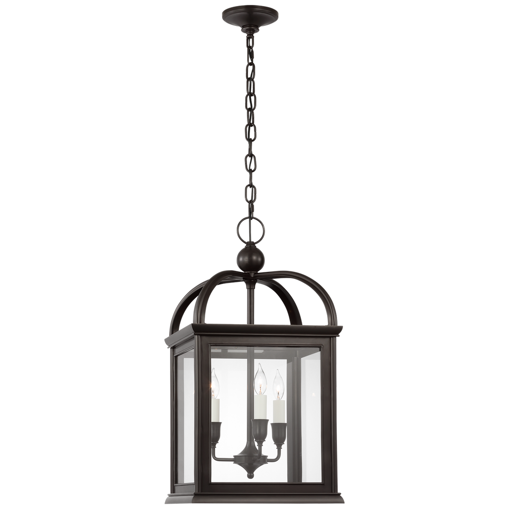 Rhoades 16" Lantern | Bronze | Clear Glass
