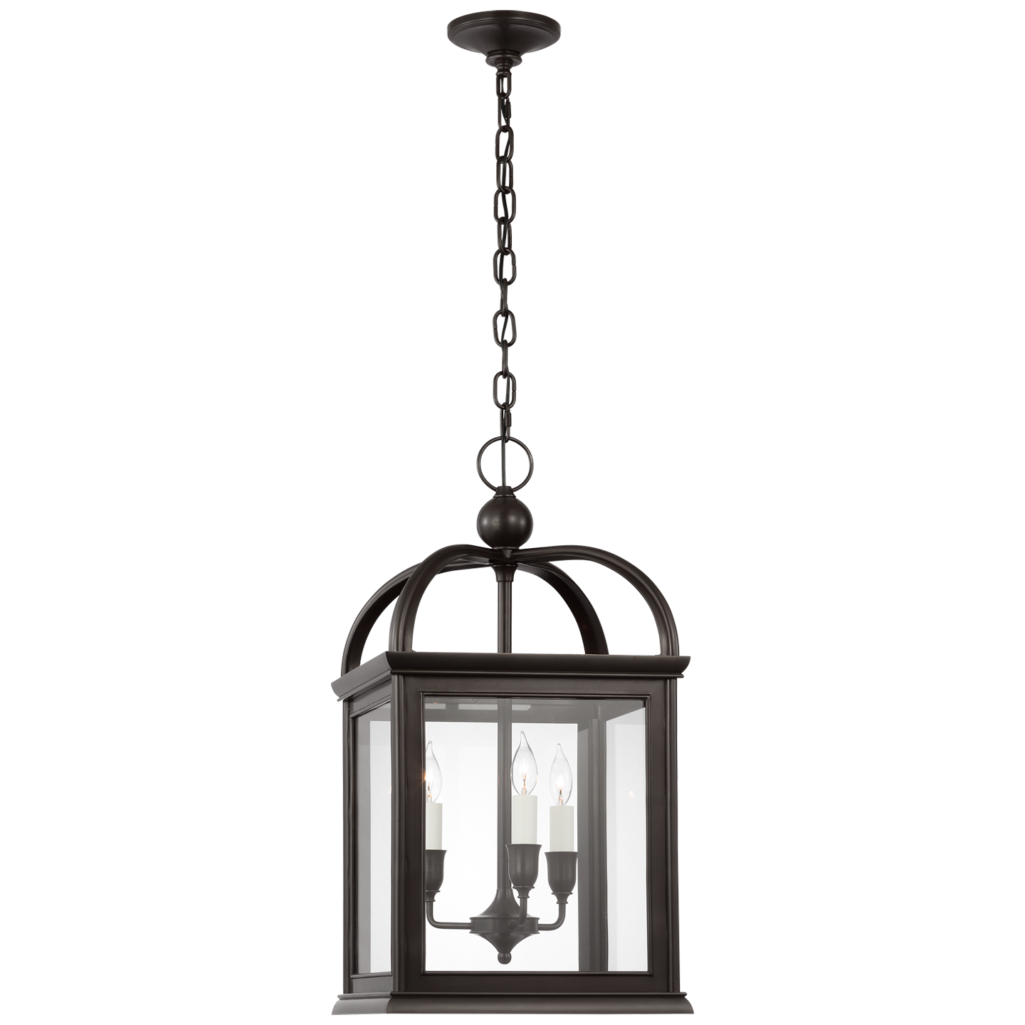 Rhoades 16" Lantern | Bronze | Clear Glass