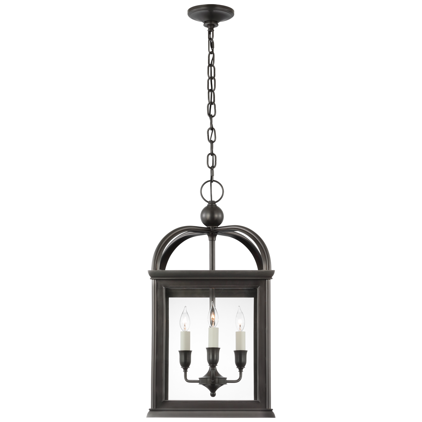 Rhoades 16" Lantern | Bronze | Clear Glass