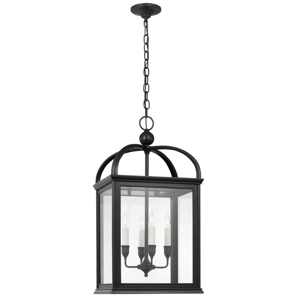 Rhoades 19" Lantern | Bronze | Clear Glass