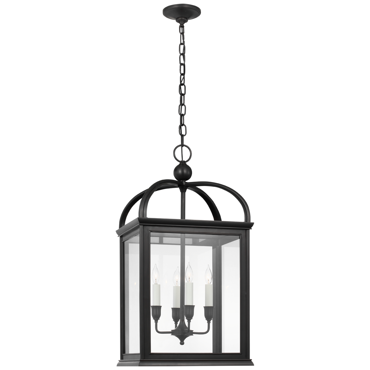 Rhoades 19" Lantern | Bronze | Clear Glass