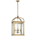 Rhoades 19" Lantern | Natural Brass | Clear Glass
