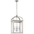 Rhoades 19" Lantern | Polished Nickel | Clear Glass