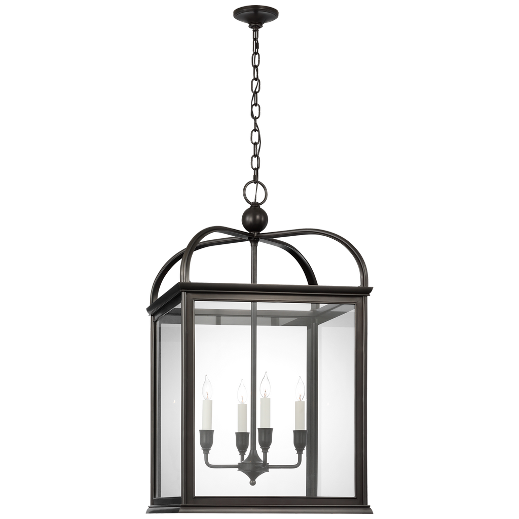 Rhoades 25" Lantern | Bronze | Clear Glass