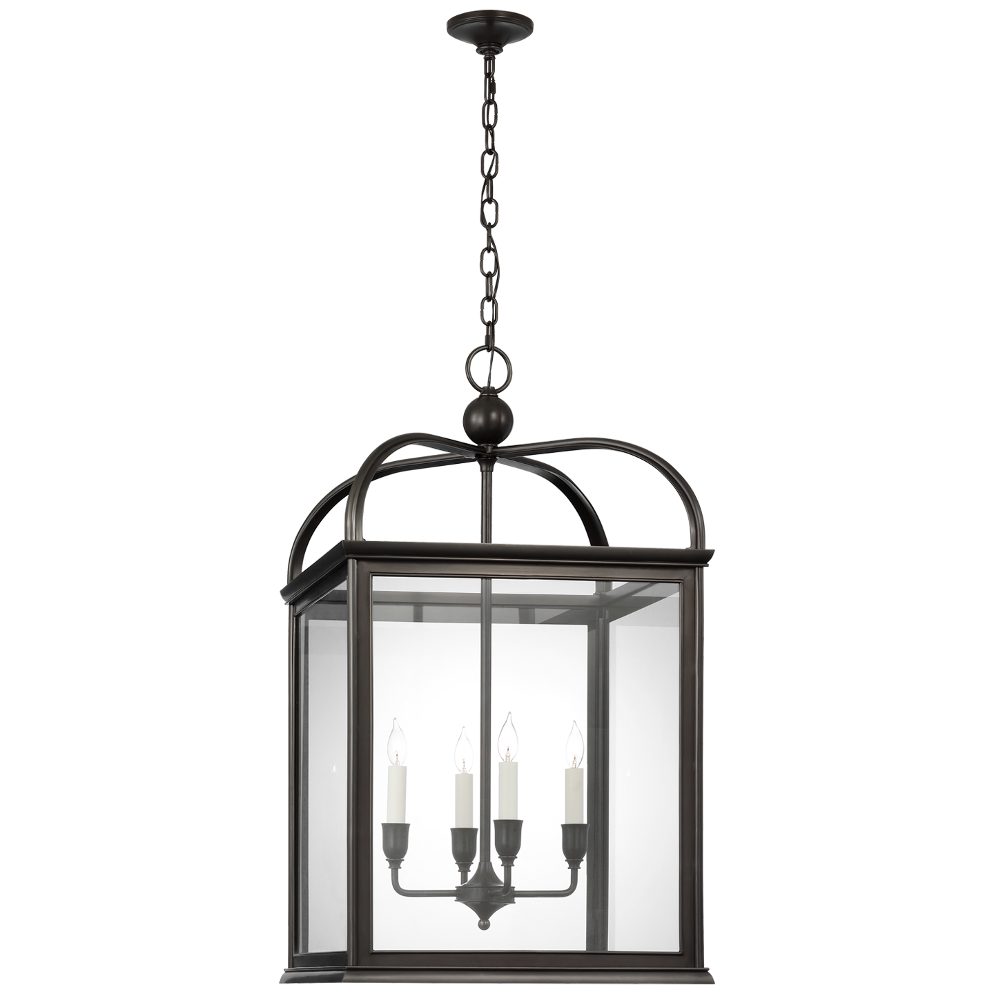 Rhoades 25" Lantern | Bronze | Clear Glass