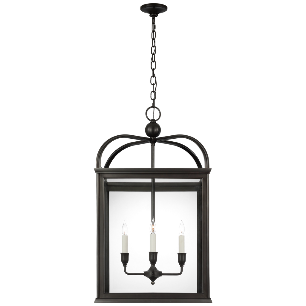 Rhoades 25" Lantern | Bronze | Clear Glass