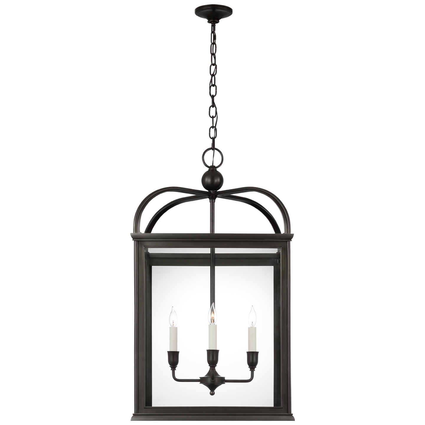 Rhoades 25" Lantern | Bronze | Clear Glass
