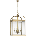 Rhoades 25" Lantern | Natural Brass | Clear Glass