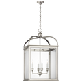 Rhoades 25" Lantern | Polished Nickel | Clear Glass