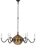 Ancram XL Chandelier | Natural Brass and Aged Iron