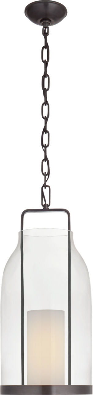 Ollie Medium Lantern | Bronze | Clear Glass