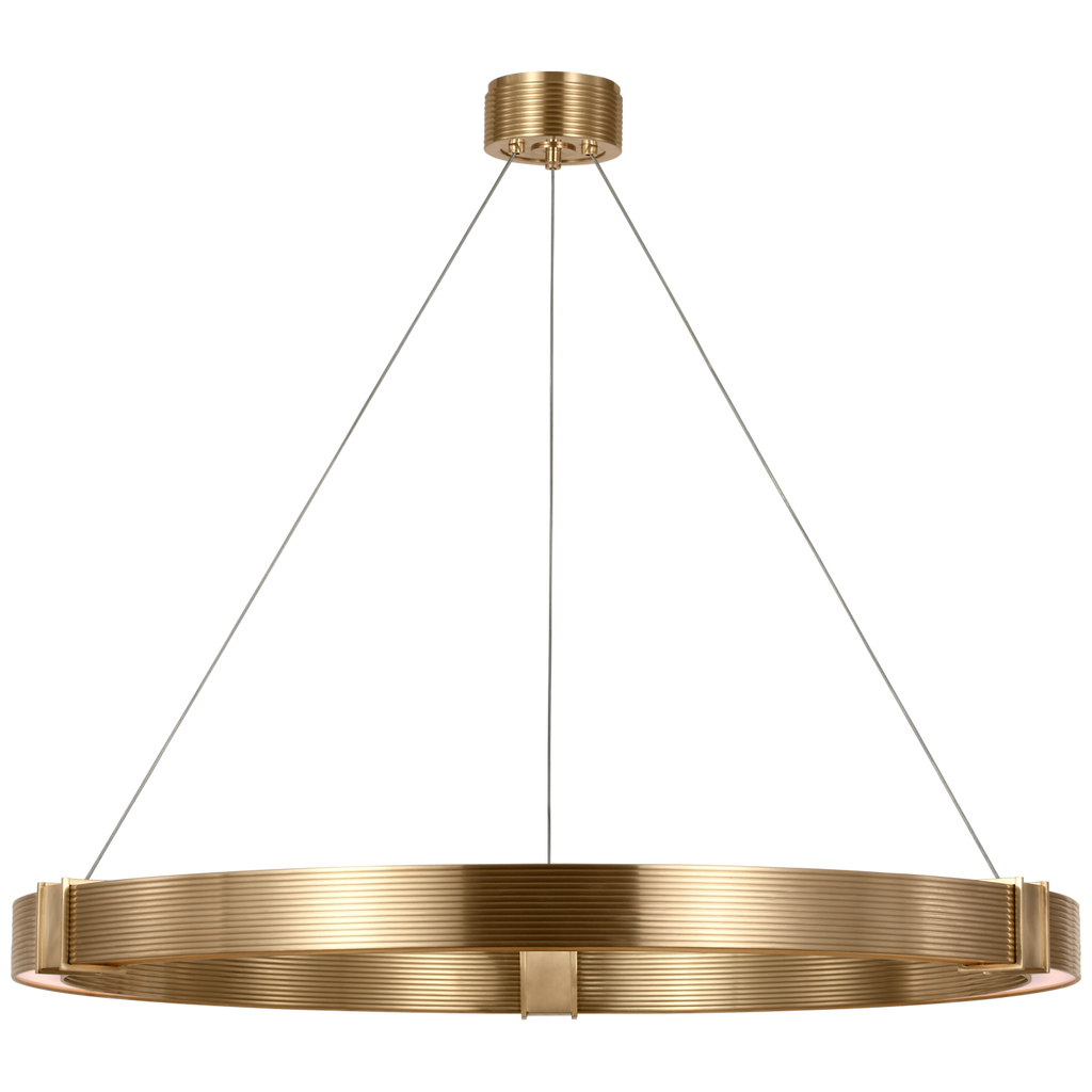 Hughes 40" Ring Chandelier | Natural Brass