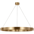 Hughes 40" Ring Chandelier | Natural Brass