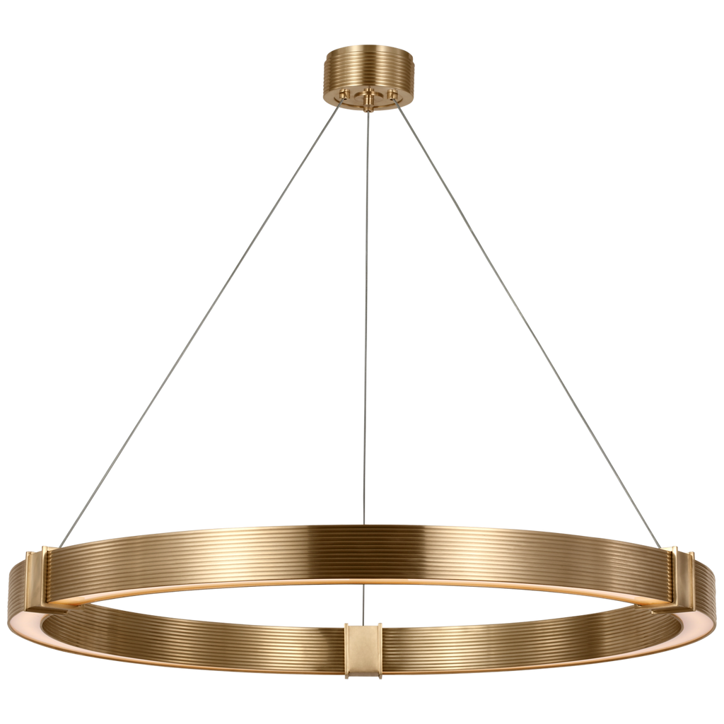 Hughes 40" Ring Chandelier | Natural Brass