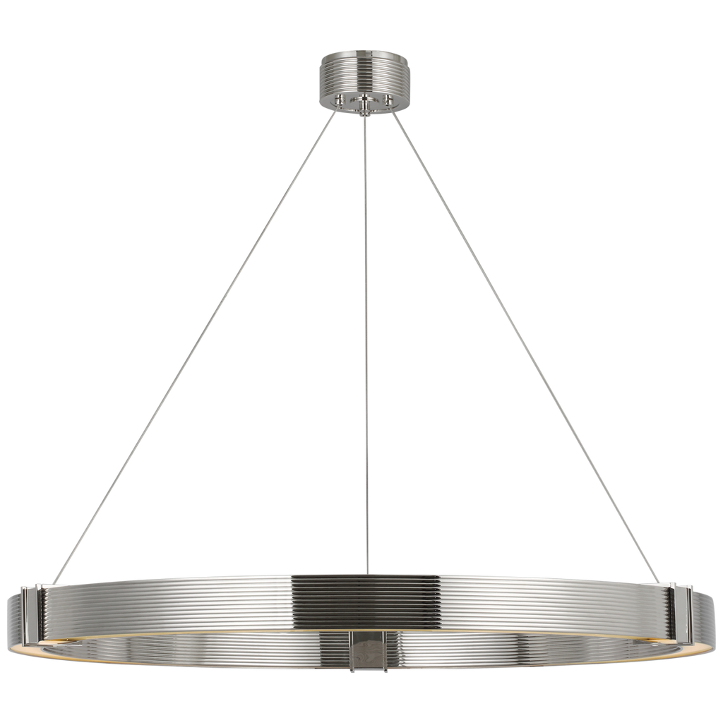 Hughes 40" Ring Chandelier | Polished Nickel