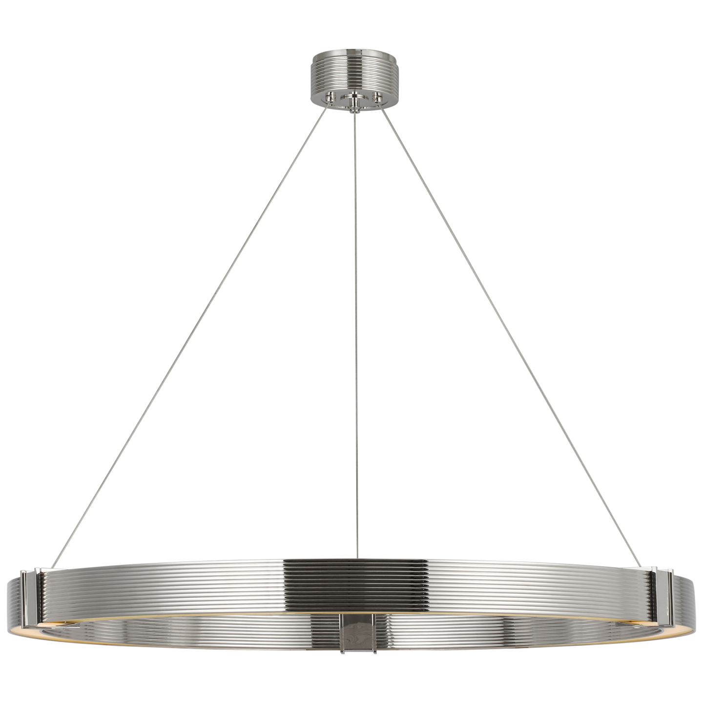Hughes 40" Ring Chandelier | Polished Nickel