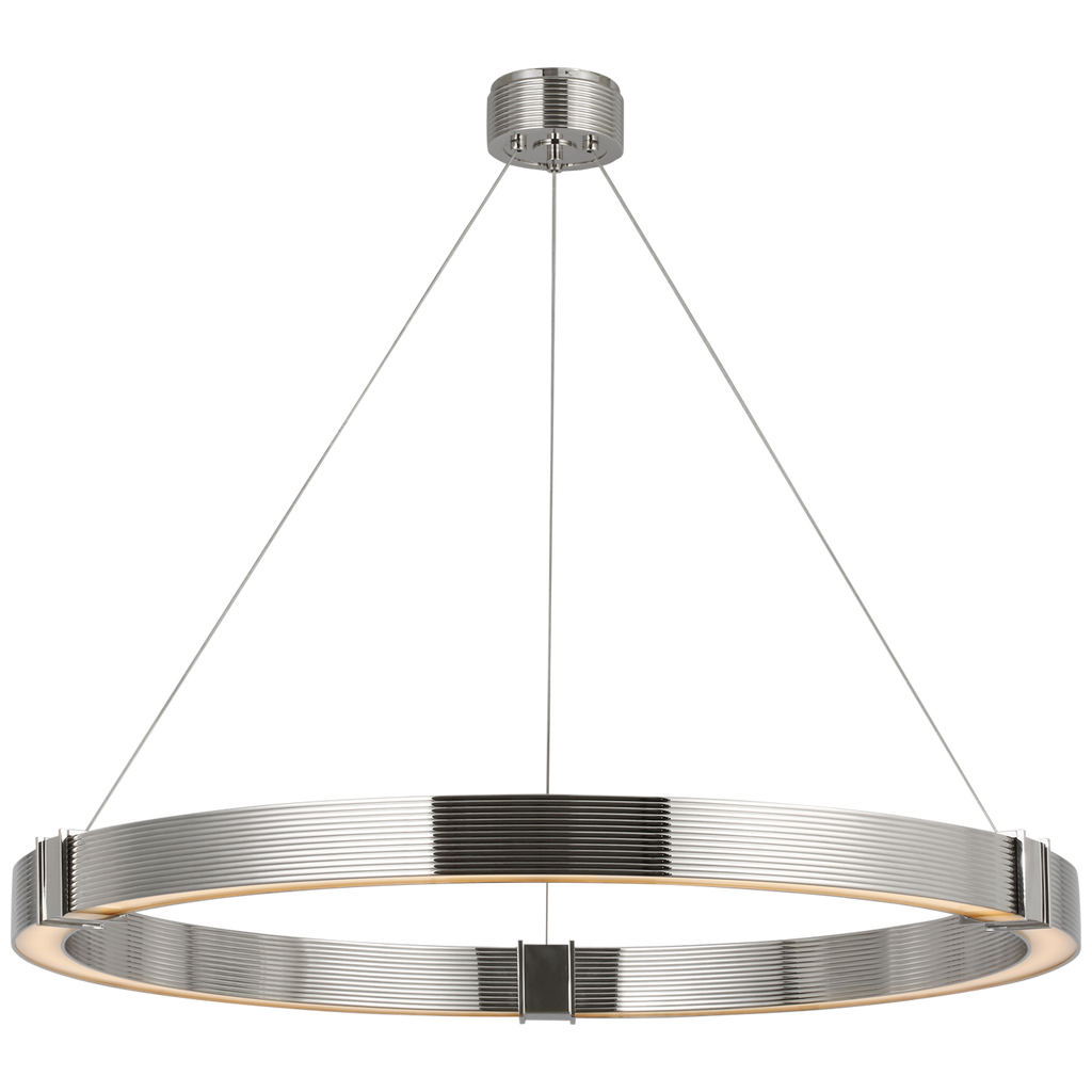 Hughes 40" Ring Chandelier | Polished Nickel