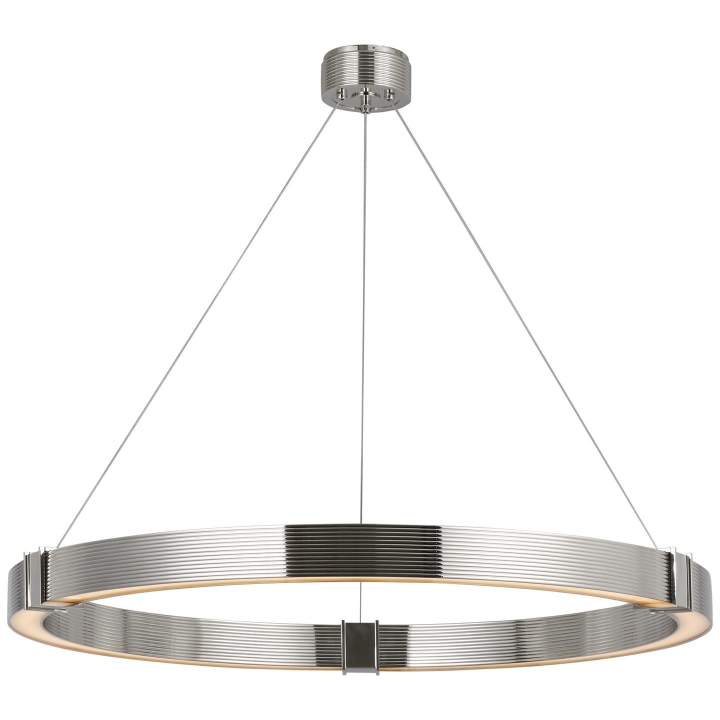 Hughes 40" Ring Chandelier | Polished Nickel