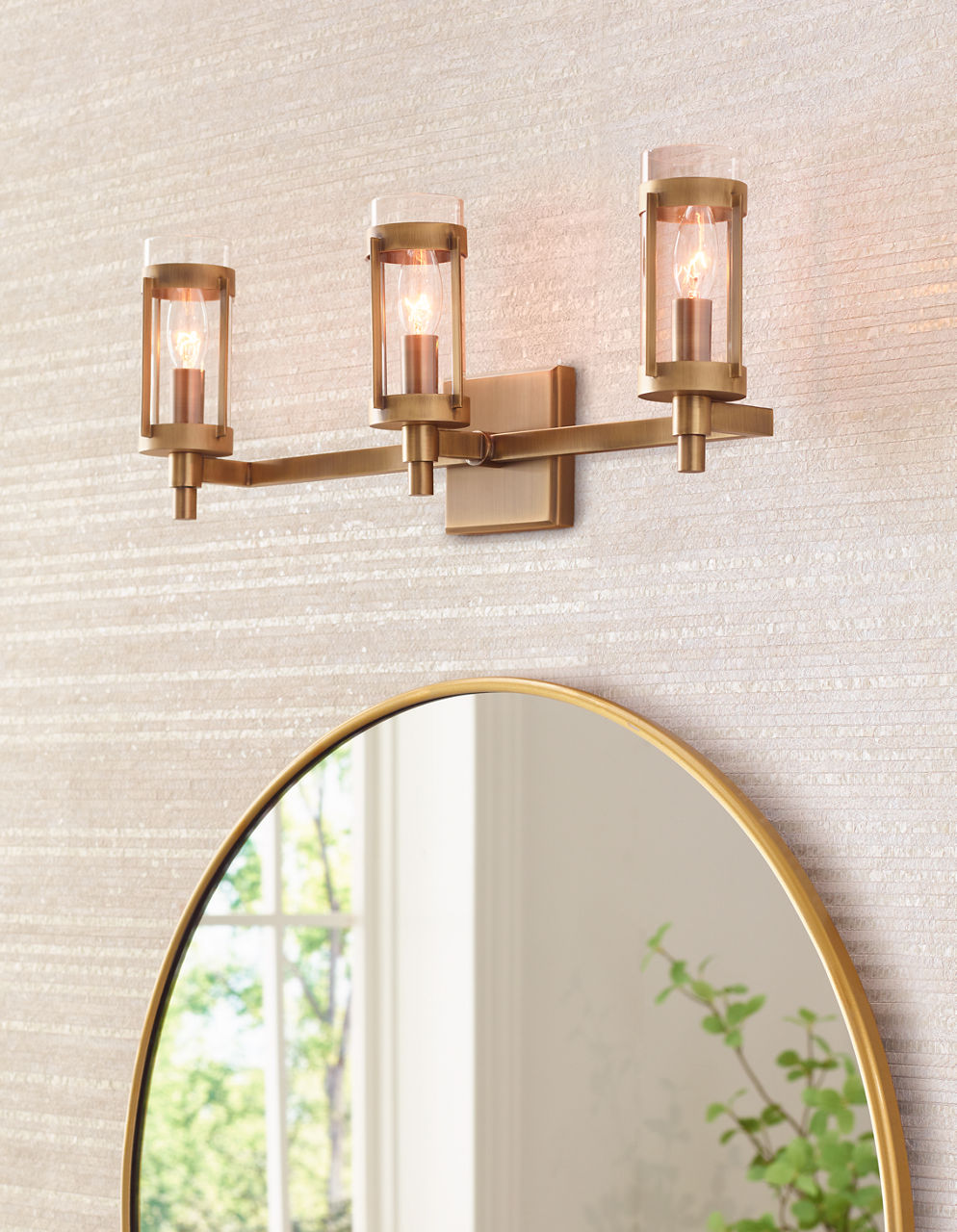 Flynn 3 - Light Vanity Time Worn Brass