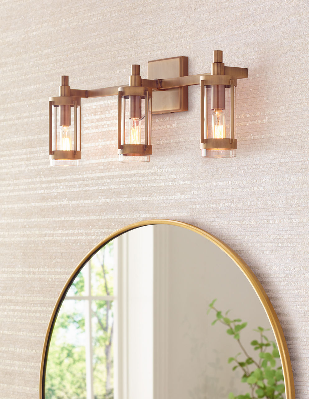 Flynn 3 - Light Vanity Time Worn Brass