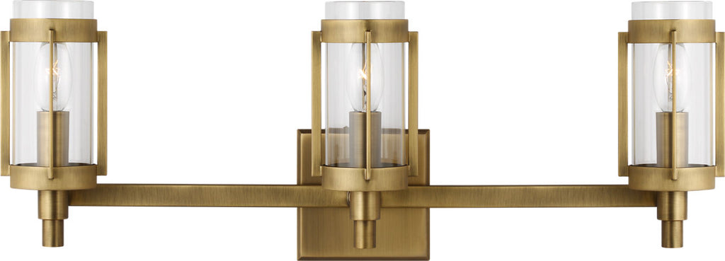Flynn 3 - Light Vanity Time Worn Brass