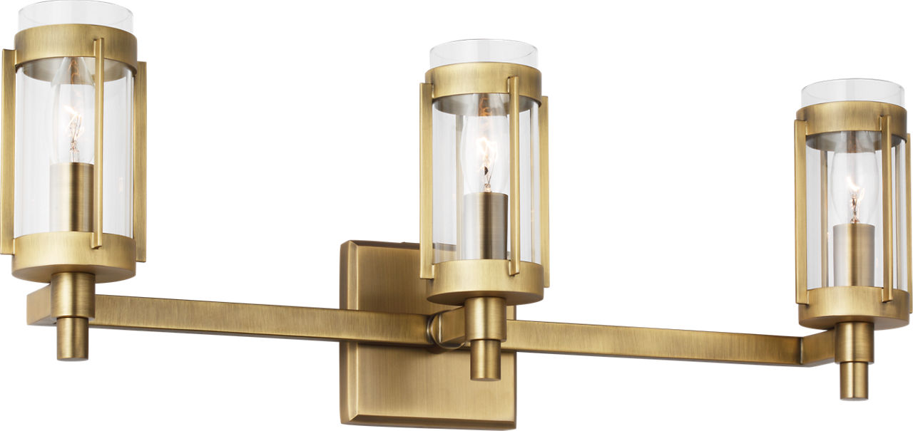 Flynn 3 - Light Vanity Time Worn Brass