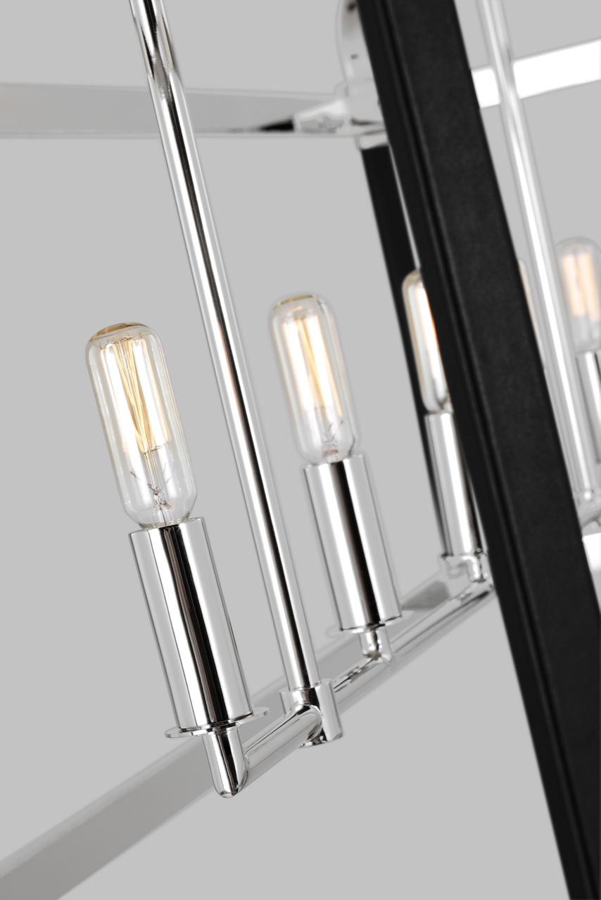 Hadley Linear Chandelier Polished Nickel