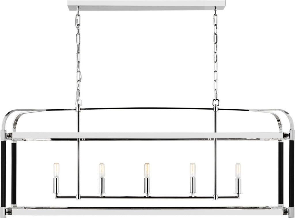 Hadley Linear Chandelier Polished Nickel