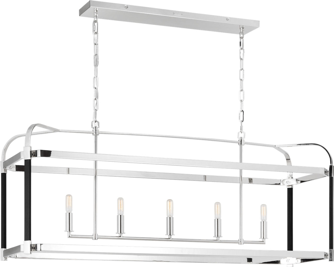 Hadley Linear Chandelier Polished Nickel
