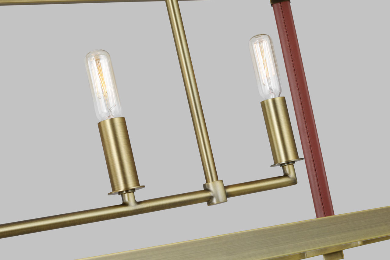 Hadley Linear Chandelier Time Worn Brass