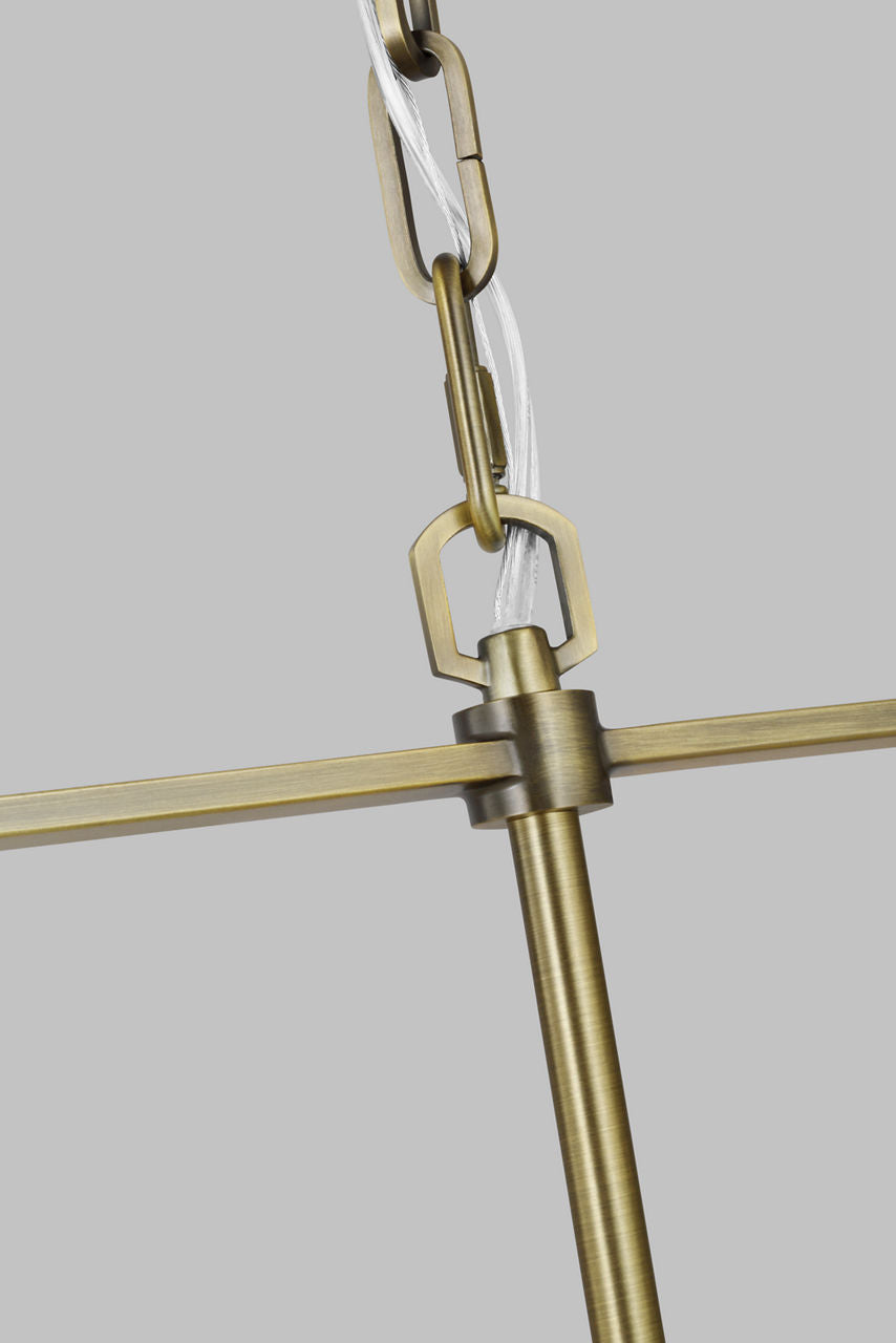Hadley Linear Chandelier Time Worn Brass