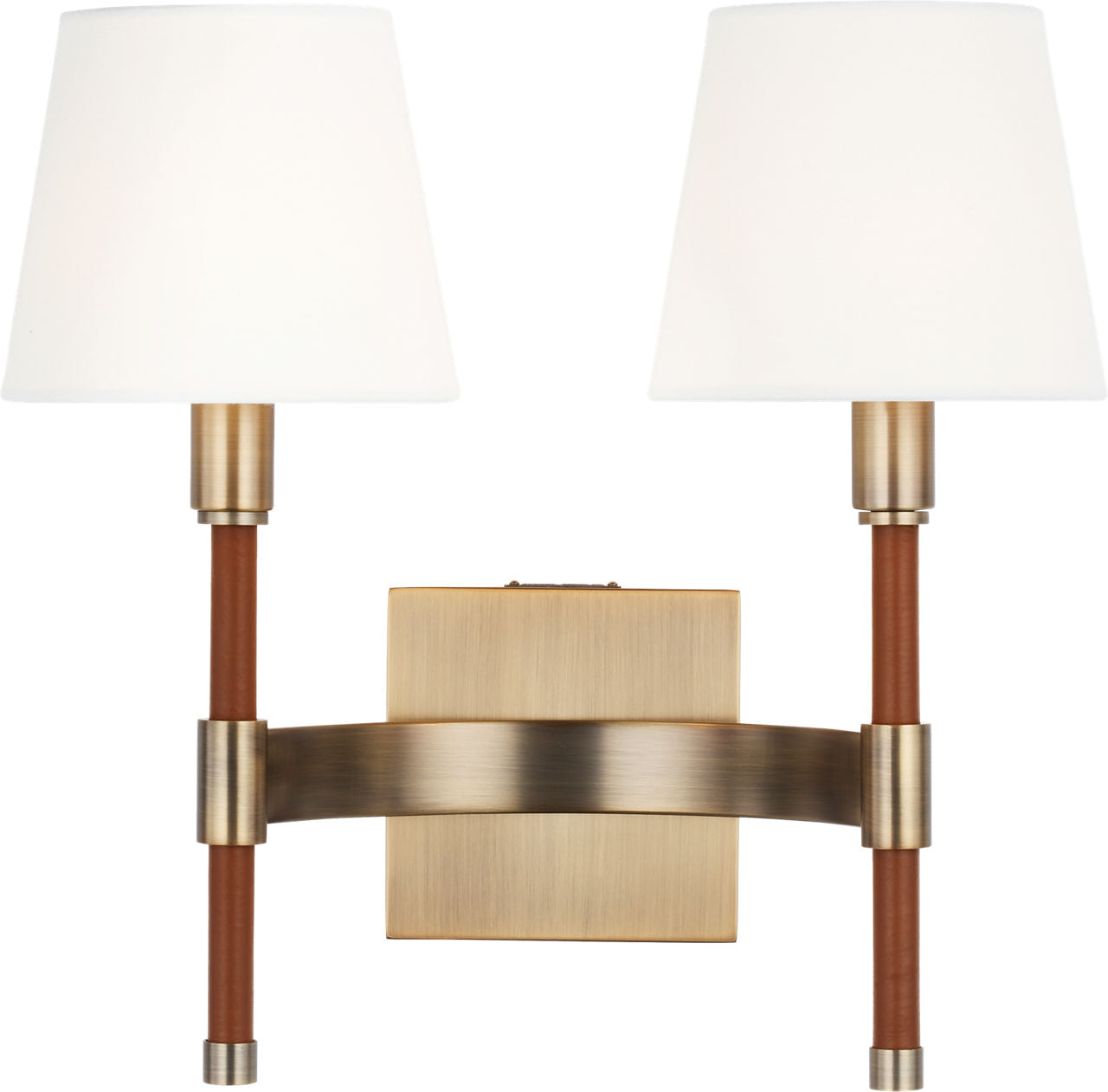 Katie Double Sconce Time Worn Brass