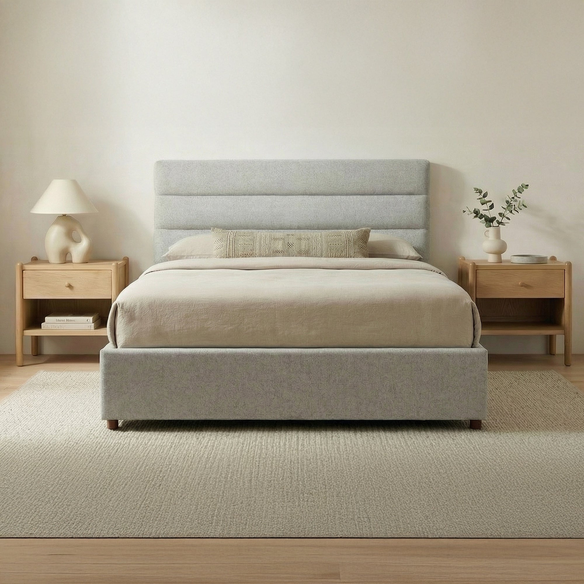 Takio King Bed Light Grey